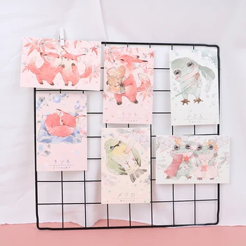 

30pcs/pack cartoon animal paper gift cute greeting gifts card postcards invitation card for girl message label kawaii business