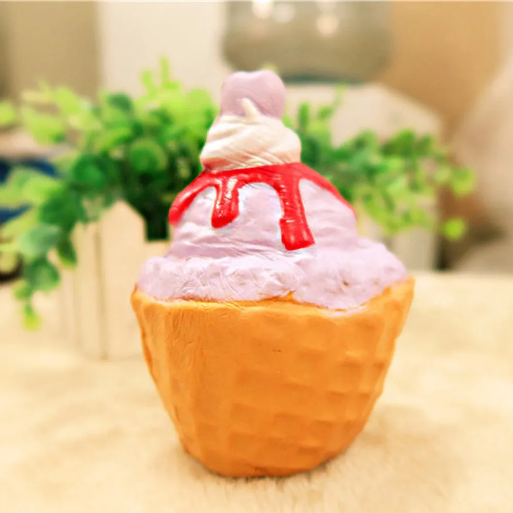 Beautiful Package Sweet Cake Ice Cream Squishy squishy Stress Reliever Decor Toys Simulation Squeeze Food Toys #B