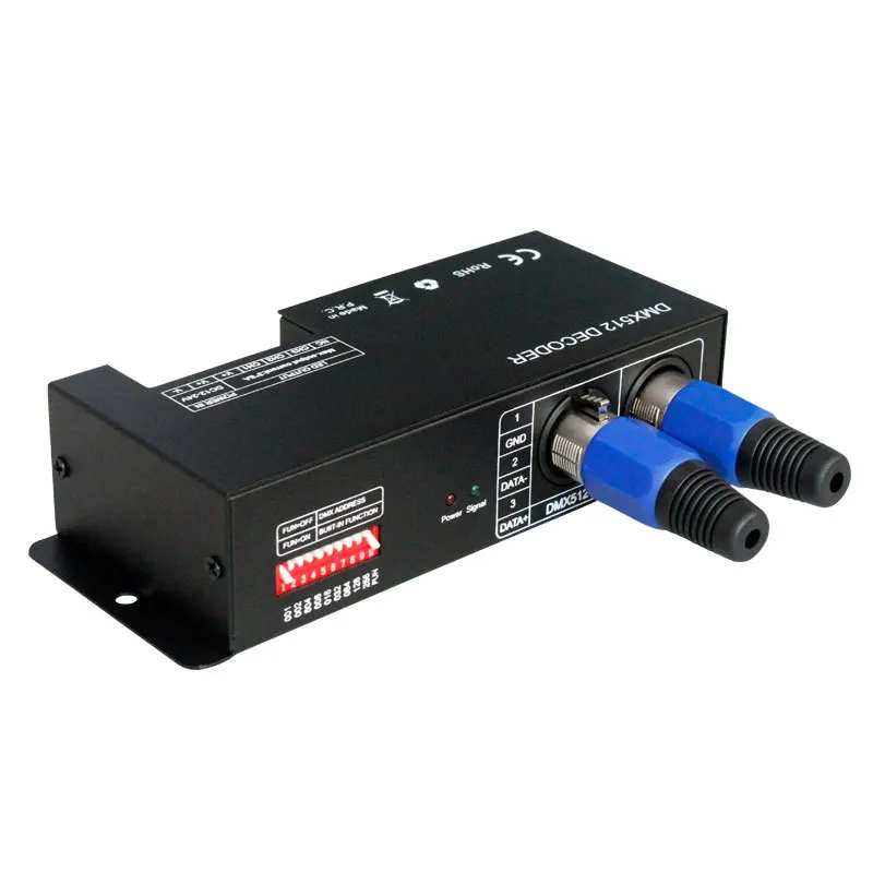 DC 12 V-24 V 3 канальный x 8A DMX 512 декодер светодиодный контроллер для RGB 5050 3528 Светодиодные ленты светильник
