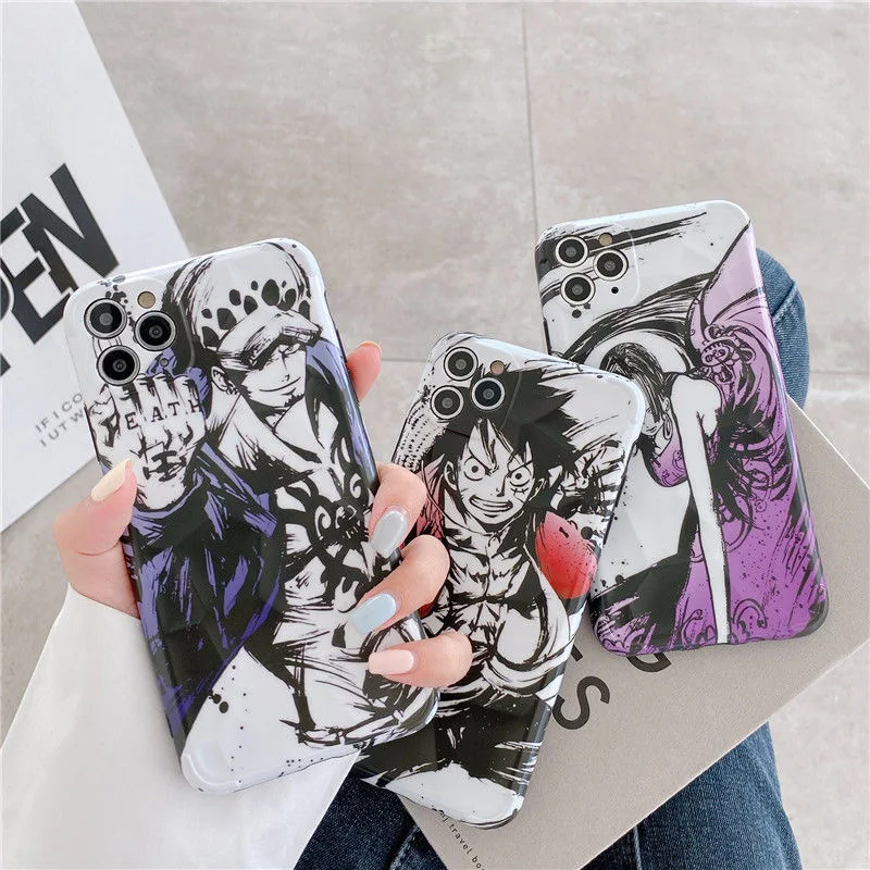 Manga One Piece Зоро закон PU кожаный флип чехол для Coque iPhone 11 pro X Xs Max Xr телефонные чехлы