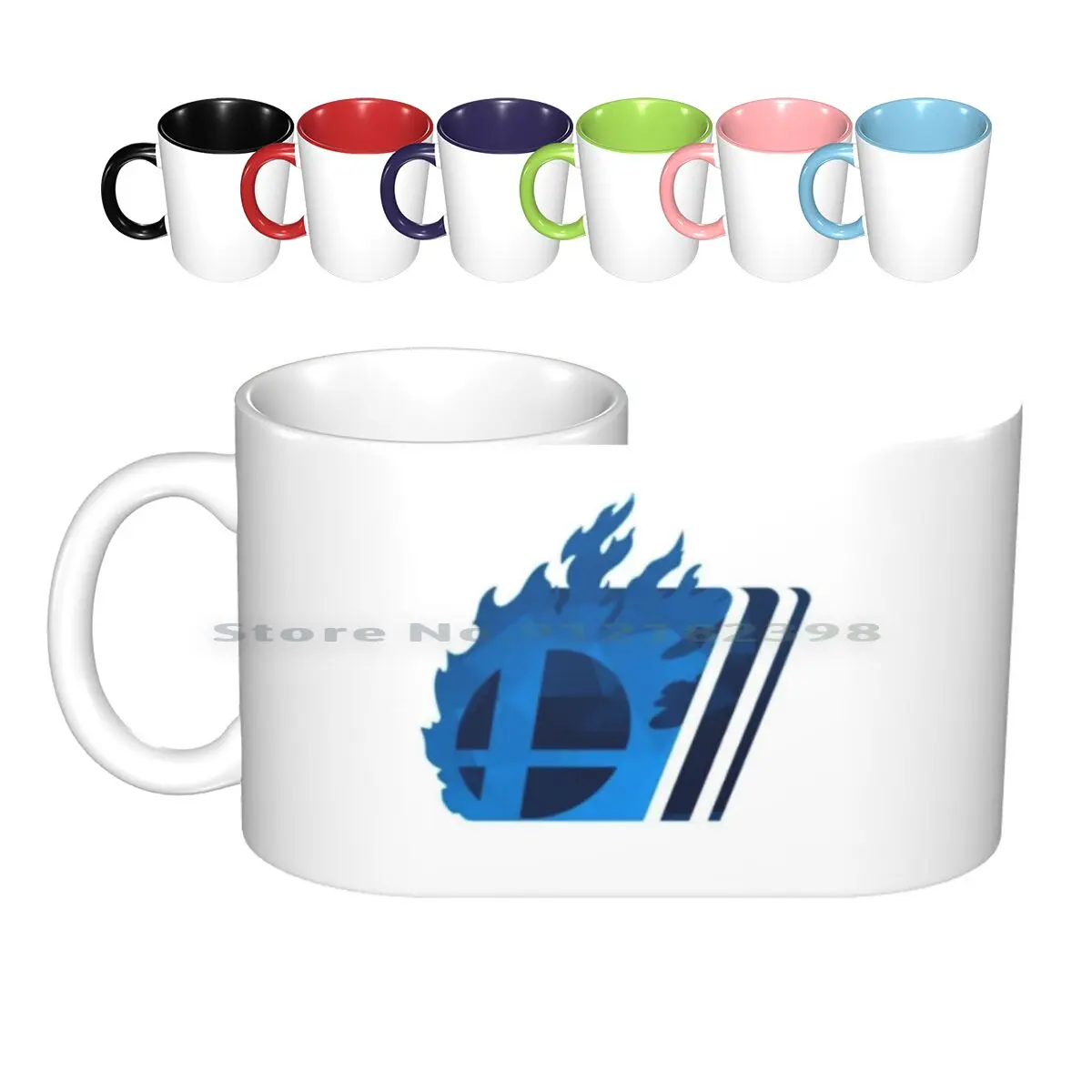 Semplice Smash. Tazze In Ceramica Blu Tazze Da Caffè Tazza Da Tè Al Latte 20Xx Super Smash Bros Brother Fox Falco Sheik Canadian Ssb Sbb Sbbm
