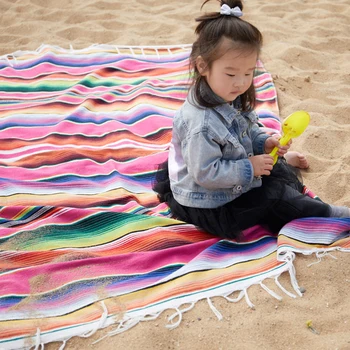 

Authentic Blue Mexican Falsa Blanket Hand Woven Yoga Mat Blanket Fashion Blanket Hand Woven Mat Blanket