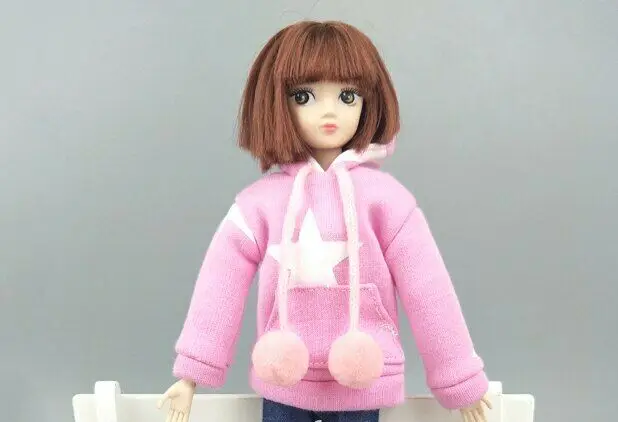 Модная Толстовка ручной работы для куклы Blythe, свитер, наряды, модная одежда для куклы Blyth, топ для куклы, детская игрушка 1/6, аксессуары для куклы - Цвет: pink star