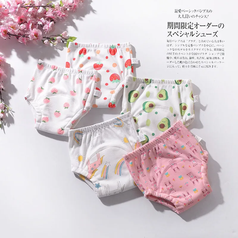 

Baby Cotton Training Pants Panties Baby Diapers Reusable Cloth Diaper Nappies Washable Infants Children Underwear Nappy Changing