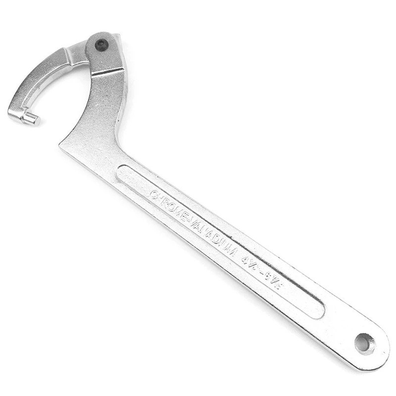 

ABSS-Adjustable Hook Wrench C Spanner Tool Chrome Vanadium 32-76Mm With Scale Stainless Steel Key Hand Tools For Nuts Bolts