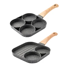 Pans Frying-Pan Breakfast-Maker Omelet-Grill Four-Holes Heat-Insulation Non-Stick Pancake