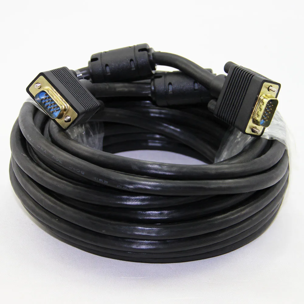 lballist Gold Plated VGA Cable Male to Male 3+6 HD Wired 15PIN For LCD PROJECTOR PC Laptop Monitor 1.5m 3m 5m 10m 20m