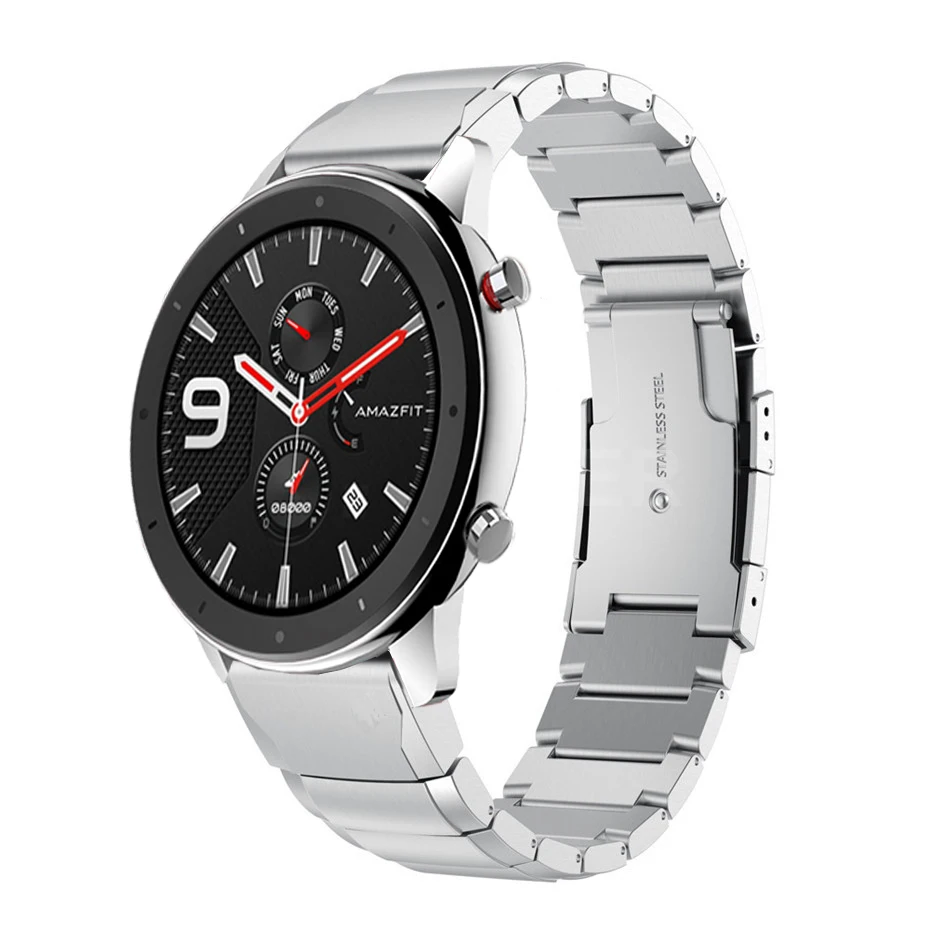 

Браслет для huami Amazfit GTR 42 мм/Pace Stratos 2 2S, металлический браслет из нержавеющей стали для Huami Amazfit GTR 47 мм