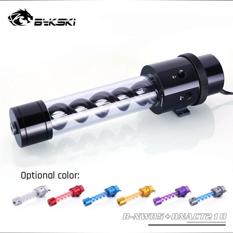Bykski B-NWD5+ DNACT, насосы серии Bykski D5 с резервуаром для вирусов T, 140/210 мм, максимальный поток 1100л/ч, Максимальный подъем 3,8 м