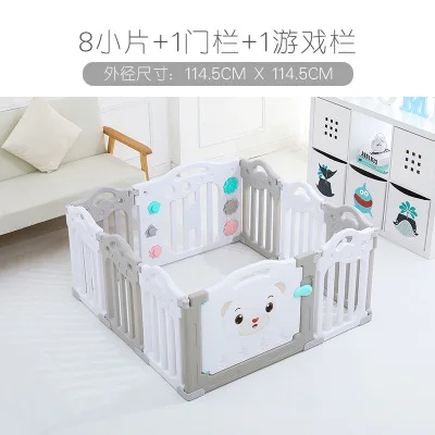 10 pcs gray Детская игровая забор с ковриком для ползания, для детской игровой площадки, детская безопасная забор, для помещений, детский манеж, парк развлечений - Цвет: 10 pcs gray