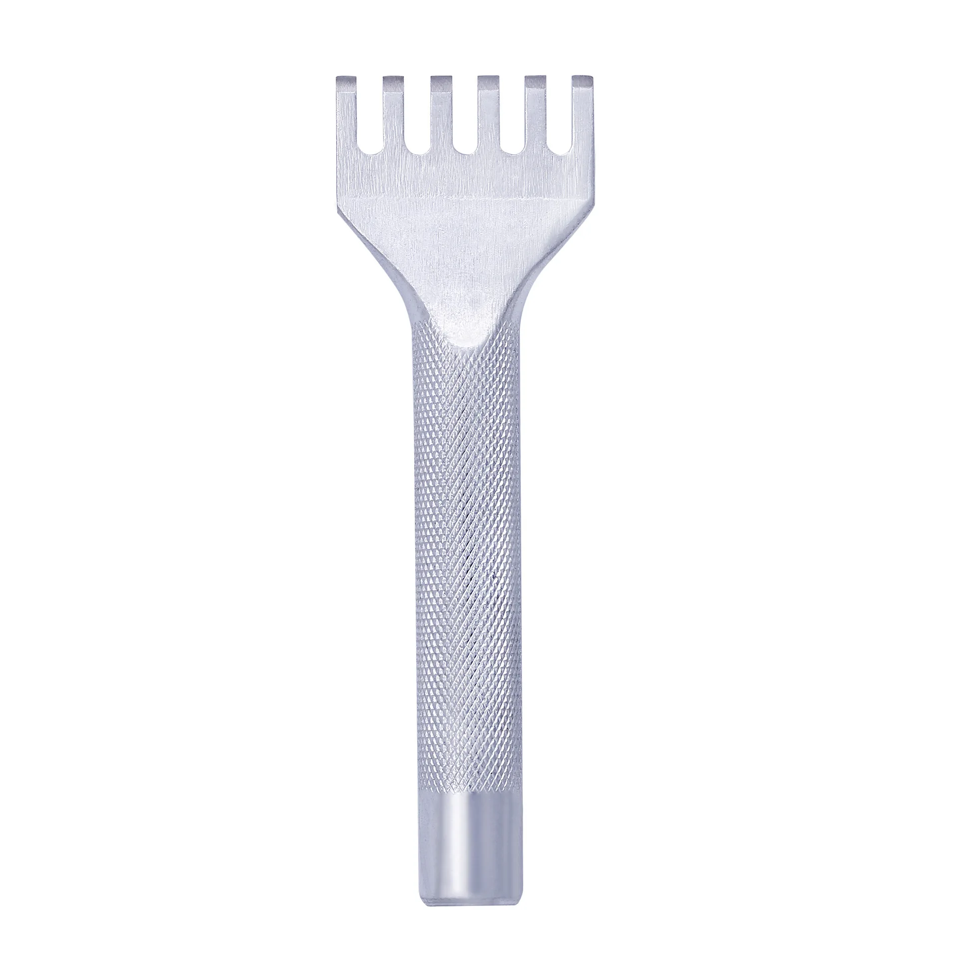 4mm 6 Prong Craft Дырокол инструменты 4 мм 1/2/4/6 зубец дюймов долото кожаное ремесло набор дырокол для шнуровки для сшивания перфорации - Цвет: 4mm 6 Prong