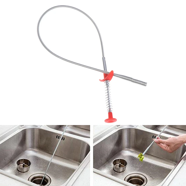 Pipe Unblocker Dredging Tool  Cleaning Kitchen Sink Drains - 60cm Spring  Pipe - Aliexpress