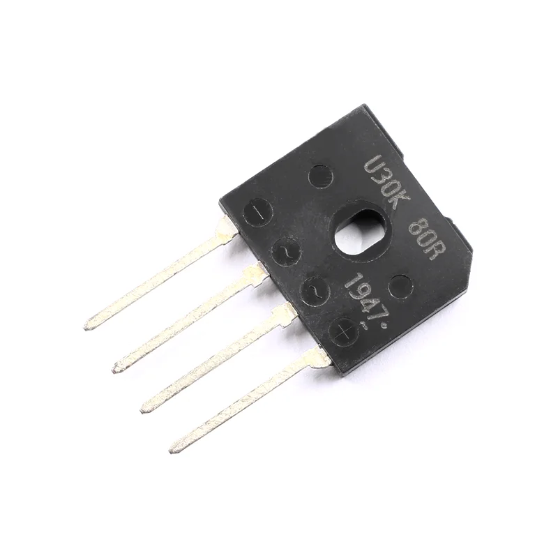 Polouta U30K80R GBU30K 30A 800V Straight Plug Induction Cooker Rectifier Flat Bridges Electronic Components 10Pcs/Set