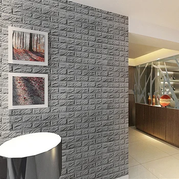 

3D Wall Stickers Imitation Brick Waterproof Self-adhesive Panels Wallpaper For Living Room Kitchen Bedroom TV Backdrop Decor