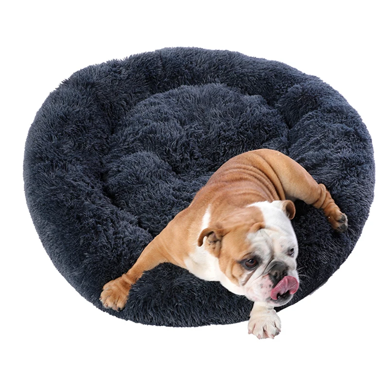 Large dog bed round washable pets bed winter warm sleeping plush dog kennel cat mats puppy cushion mat dog cat supplies house Large dog bed round washable pets bed winter warm sleeping plush dog kennel cat mats puppy cushion mat dog cat supplies house