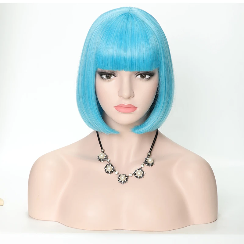 Lanyi curto bob perucas peruca de cabelo
