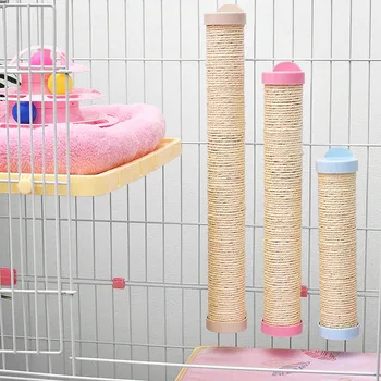 

Berastagi Lattice Cat Cage Sisal Scratching Pole mao sheng Cat Toy Claws Grinding Cat Teaser Toy Cat Tree Stand Column Mounted S