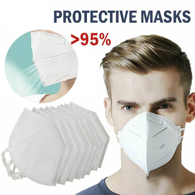 

KN95 Protective Masks 95% Filtration Non-woven Dust Mask PM 2.5 Safety Anti-Virus Mouth Facia Face Mask Earloop