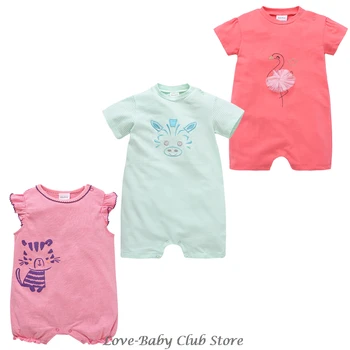 

Baby Girls Boys Rompers 3pcs/lot Summer Clothing 100% Cotton One-pieces Jumpsuits Infant Newborn Sweatshirts Roupa de Bebe
