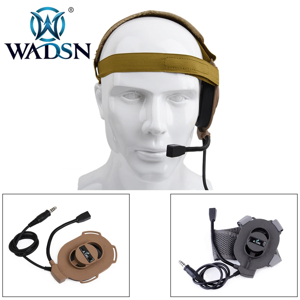 

WADSN Tactical Bowman Elite II Headset Adjustable Harness Military Airsoft Hunting Headphone Use with PTT For Walkie Talkie