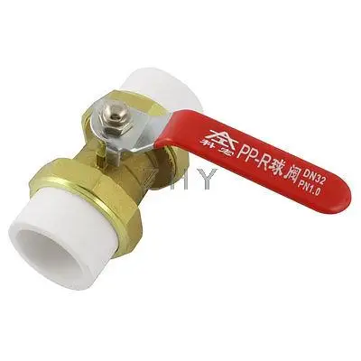 30 мм до 30 мм красный Рычаг Ручка полный порт латунь коннектор ppr шаровой клапан