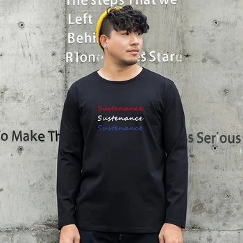 

Fat Brother Big Size Long Sleeve Men's T-shirt round Neck Large Loose Casual Plus-sized Menswear Spring 2019 New Style T-shirt