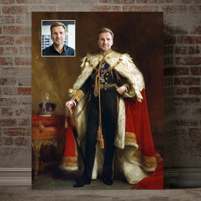 Custom King Portrait Painting - Pixels Photo Art