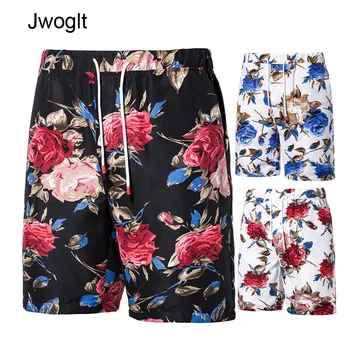 

Summer New Beach Floral Shorts Loose Men's Casual Shorts Drawstring Waist Straight Bermuda Shorts Men Plus Size 4XL 5XL
