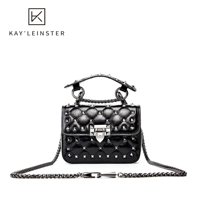 small black shoulder bag with chain strap