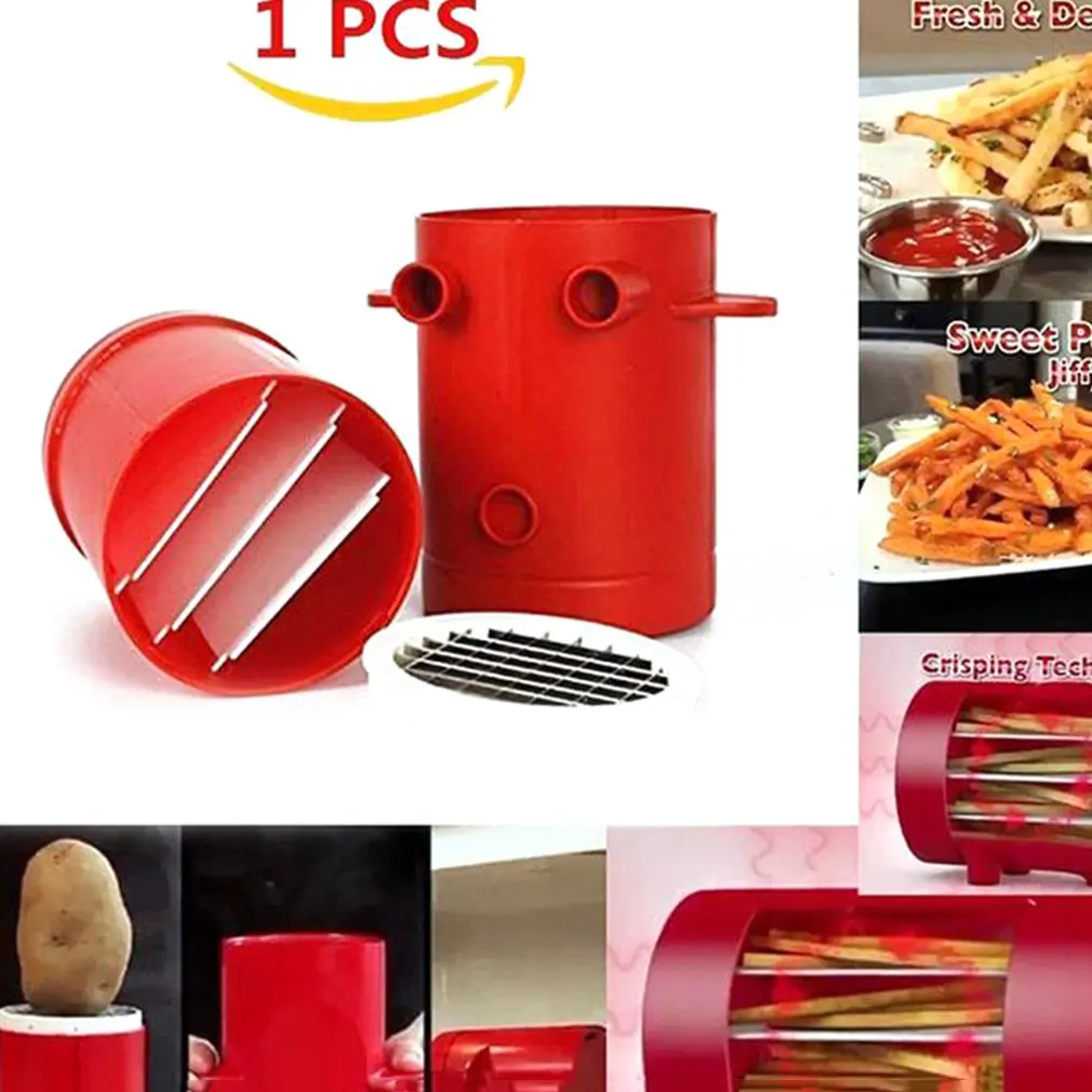 

Microwave Oven Red Portable Exquisite Easy To Operate Potato Cutlery Fries Sliced Baking One Machine