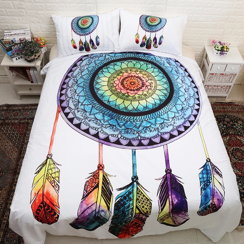 

Dreamcatcher Bettwäsche Set Luxus Königin König Bett Kleidung Böhmen Einzelnen Doppel Twin Voll Größe Bettbezug-set Für Erwachse