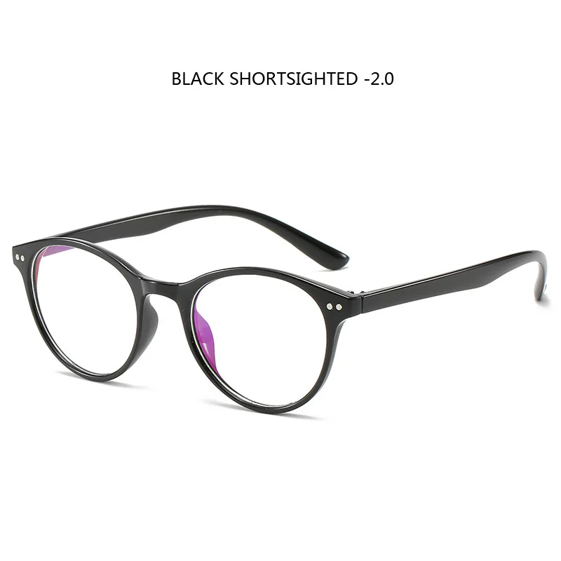 Zilead овальные Fnished очки для близорукости женские цветочные близорукие очки для близоруких с Degree0-0,5-1,0-1,5-2. 0.-6,0 - Цвет оправы: black myopia 2.0