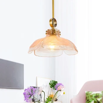 

Nordic Led Glass Pendant Lights Lighting Art Decor Four-leaf Clover Pendant Lamp Modern Cafe Living Room Restaurant Luminaires