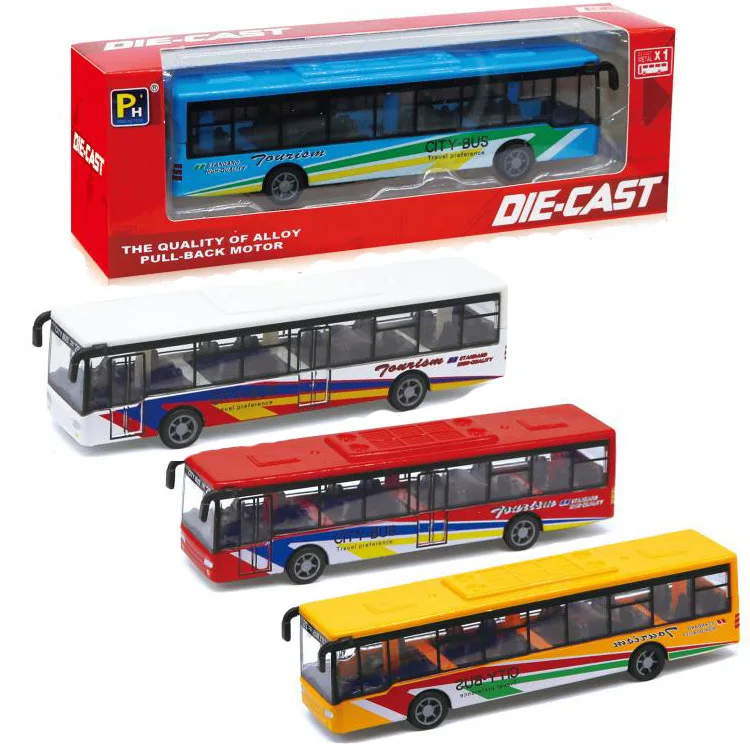 

Boy 15cm alloy metal pull back bus model toy simulation diecast bus car vehicle toy for children