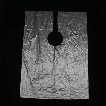 

100pcs in 2 Bags Disposable Hairdressing Cloth One Time Waterproof Transparent Shawl for Women Men Hair Dyeing(White)