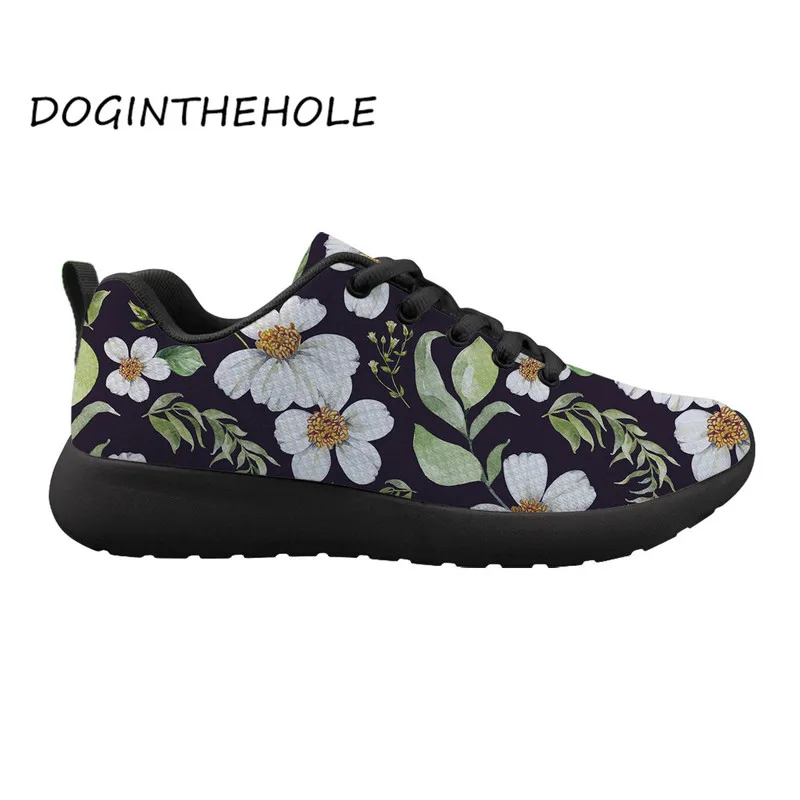 

White Sneakers Women Casual Shoes Flowers Pattern Women Fashion Vulcanize Shoes Flat Bottom Chunky Sneakers Zapatillas Mujer