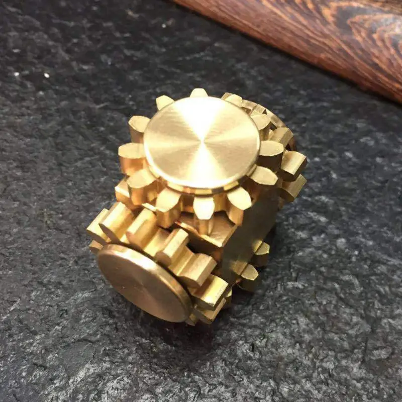 Brass Fidget Cube Gears Finger Spinner Stress Relief Gadget Desk Fun Toy Uk Shop Special Educational Needs Toys Games Sa