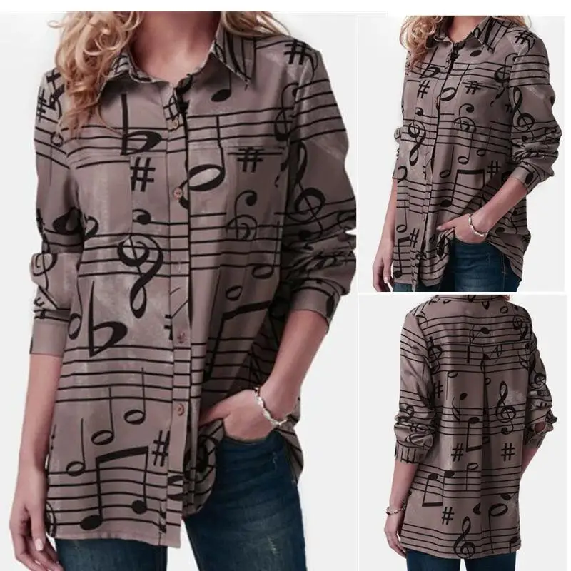 4XL 5XL большой размер женская рубашка с принтом элегантная женская рубашка с длинным рукавом Зимняя Блузка Топы Свободного Покроя размера плюс женская одежда