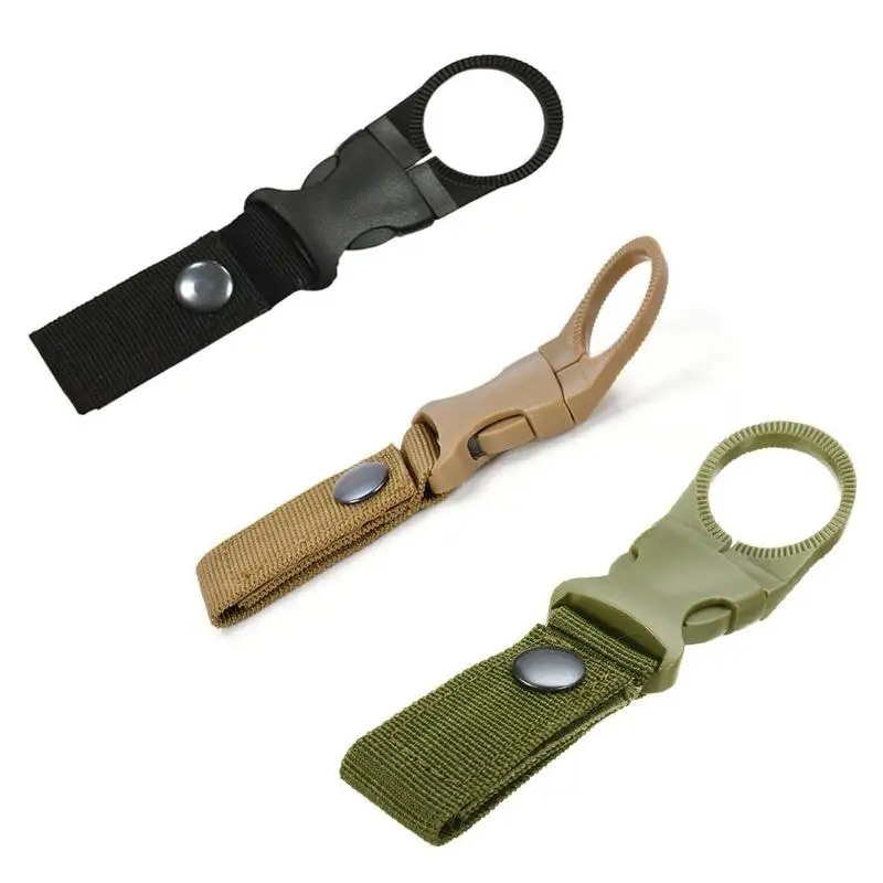 Water Bottle Holder Clip Outdoor Camping Hiking Tactical Hanging Belt Buckle CA 