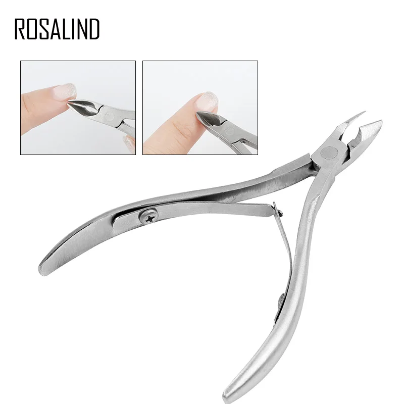 ROSALIND-Herramienta de cuidado de uñas artístico, pinza para cutícula de mano, piel muerta, cortador de acero inoxidable, herramienta de manicura, cortador para piel muerta