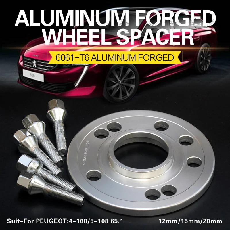 2/4 шт. 12/15/20 мм колесные Распорки адаптеры 4x10 8/5x108 65 1 для Peugeot