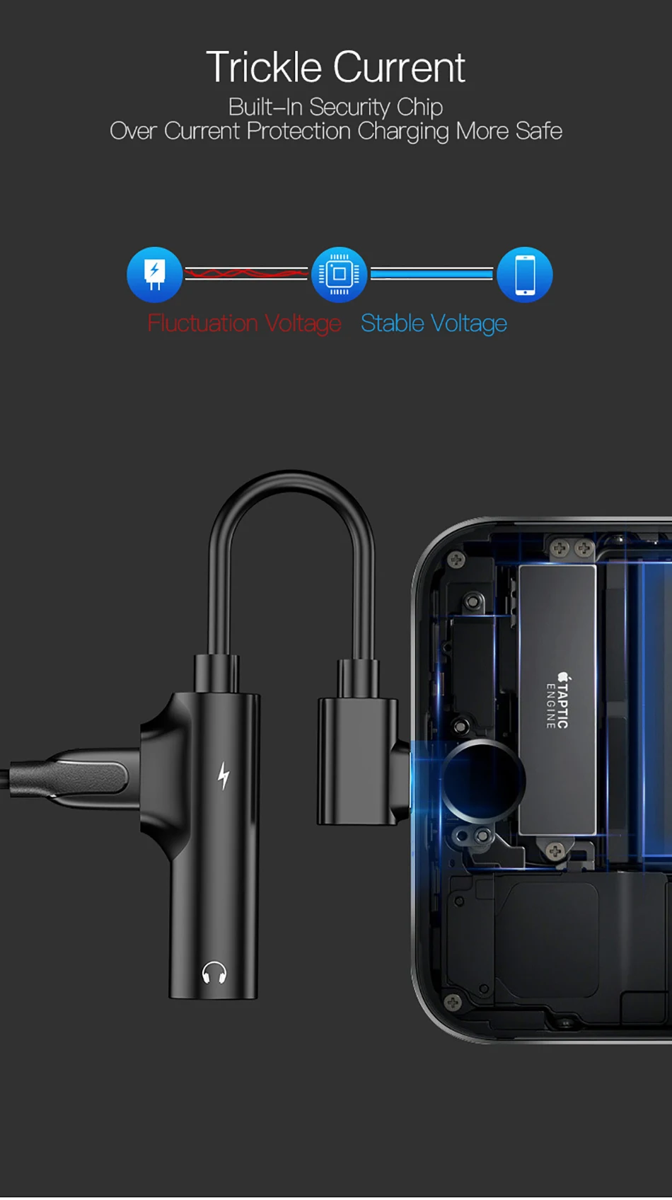 Для освещения до 3,5 мм 2 в 1 аудио адаптер для наушников для iPhone 7 8 plus X XS Кабель зарядного устройства для мобильного телефона Aux двойной разъем разветвитель
