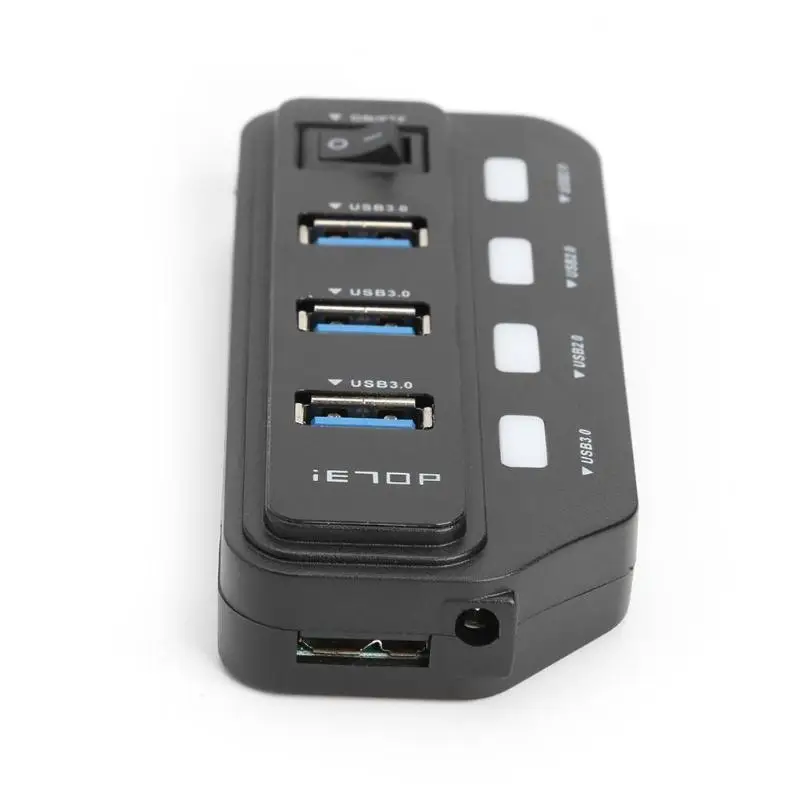 7 портов USB 3,0/USB 3,1 концентратор сплиттер с DC3.5 мм Порт питания тумблер легкость порт способность удобный Перевозчик