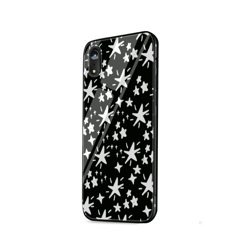 Чехол для мобильного телефона из стекла ТПУ iPhone 5 5S 6 6s 7 8 Plus X XR XS Max Shell Cover облако