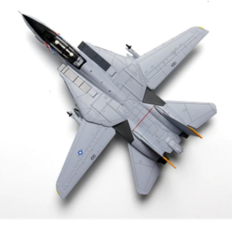 Коллекция 1:100 масштаб F-14 американского истребителя третьего поколения Модель литья под давлением сплав военно-морского флота США дисплей самолета для детей и взрослых
