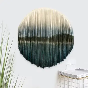 

Gradient Mandala Tassel Pattern Lace Woven Tapestry Hand Woven Crafts Home Dormitory Bohemian Style Wall Hanging Decoration