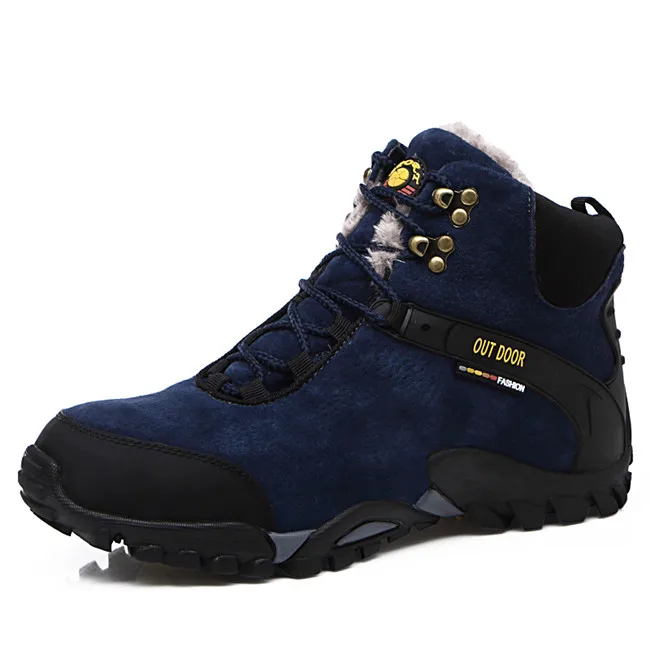 

New Couple Unisex Boot Men Boots fashion Quality Winter Snow Plush Ankle Boots For Men's Warm Boots Ankle Work Shoes