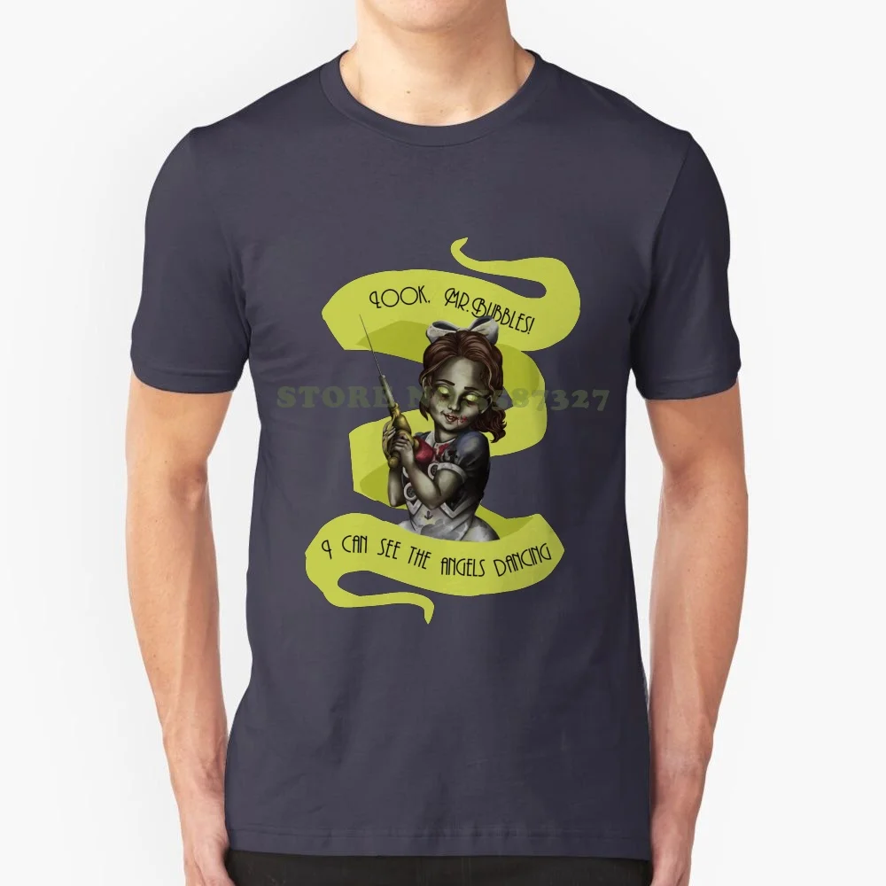 Angels Dancing Fashion Vintage Tshirt Magliette Bioshock Little Sister Videogioco 2K Giochi Horror Mr Bubbles Big Daddy