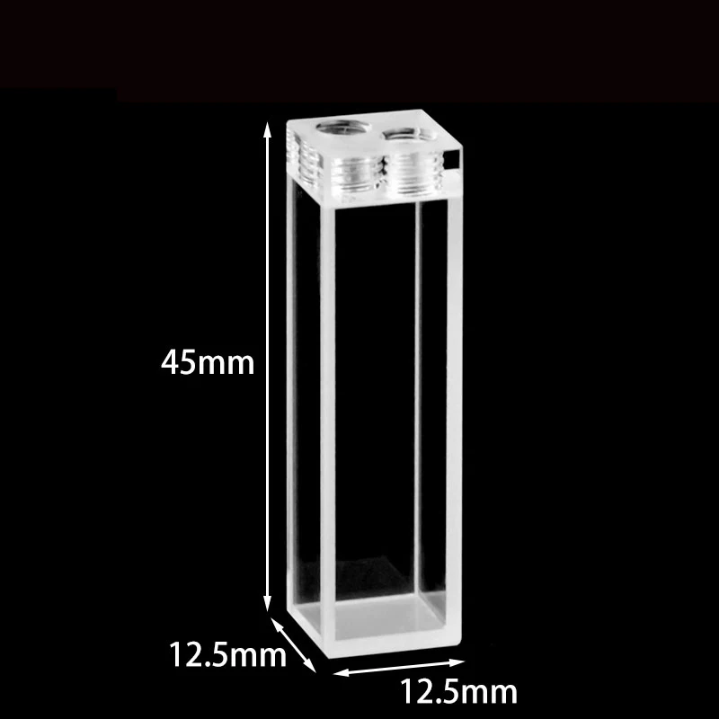 10mm quartz fluorescent flow cuvette / flow cell / special for scientific research with good sealing 3.5ml 1PC