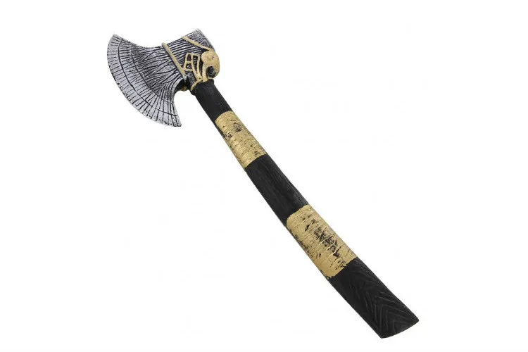 68cm Simulation Axe Head Polyurethane Foam Toy Weapon Role Playing 3d Realistic Retro Children Playing Games Toys Halloween Prop